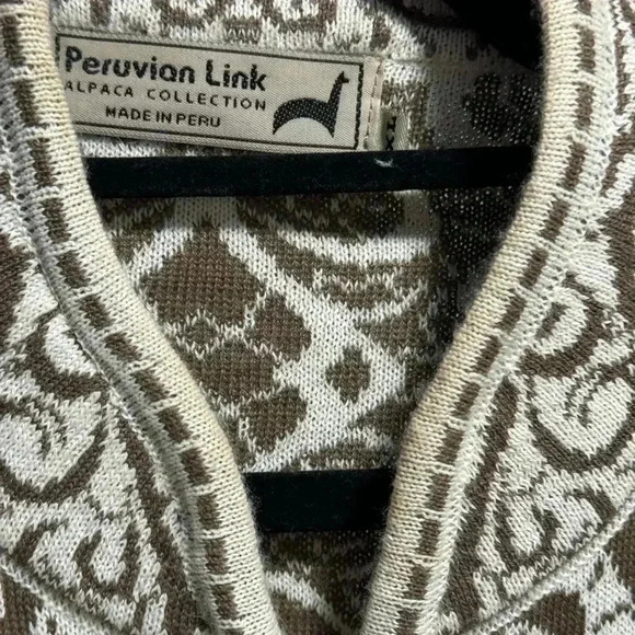 Peruvian Link Alpaca Collection Women Med Brown Jauja Full Zip Cardigan Sweater - Picture 8 of 8